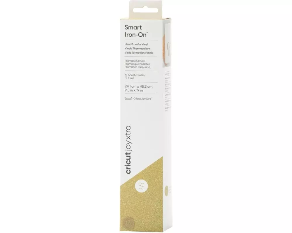 Cricut Aufbügelfolie Smart Glitter 33 x 91 cm, 1 Stück, Gold