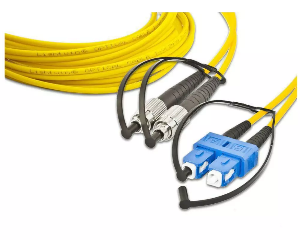 Lightwin LWL-Patchkabel Singlemode FC – SC, OS2, Duplex, 1 m