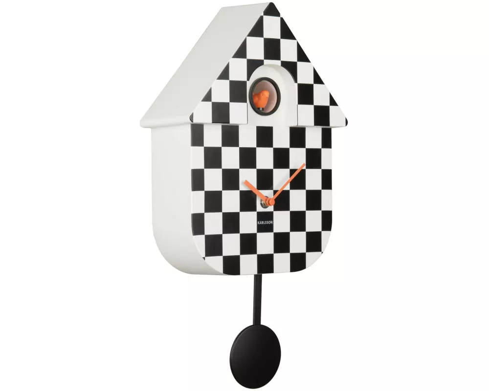 KARLSSON Wanduhr Kuckuck Schwarz/Weiss