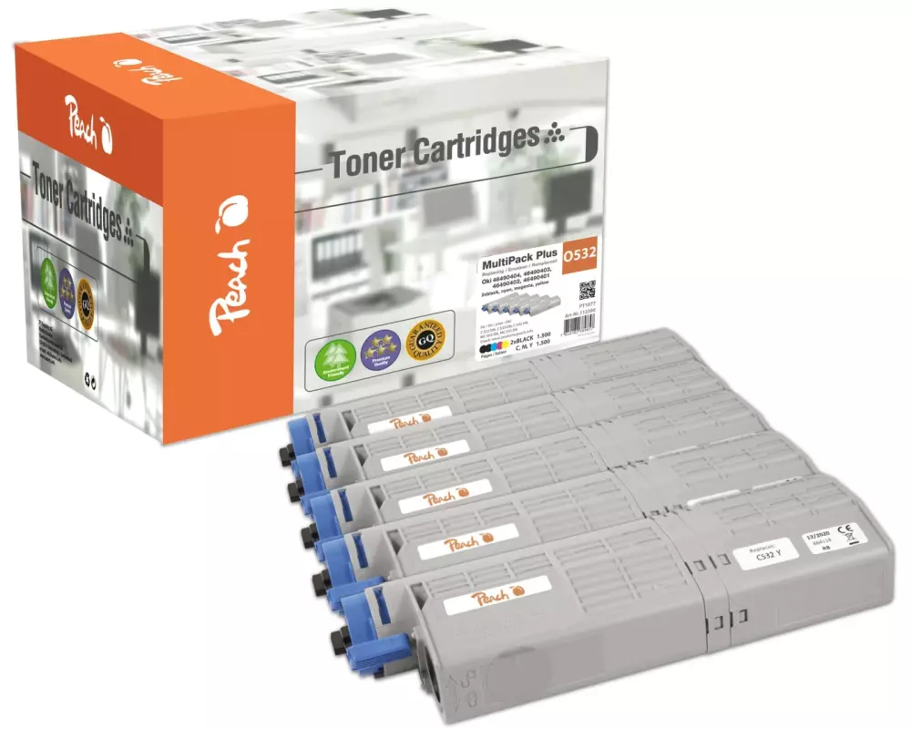 Peach Toner OKI 46490401-4 2x BK, 1x C, M, Y