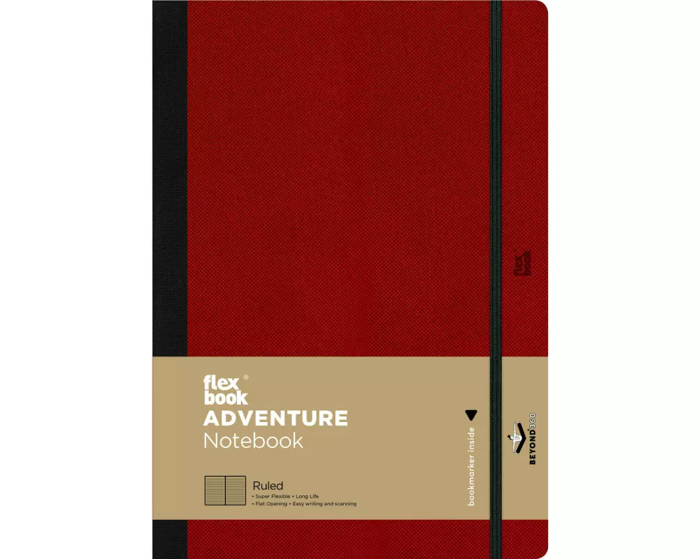 Flexbook Adventure Notebook 17 x 24 cm, Liniert, Red