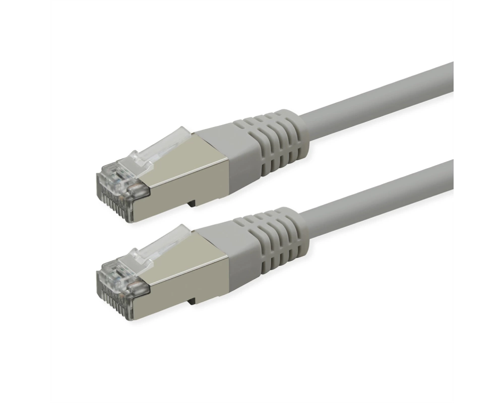 ROLINE Patchkabel Cat.6 (Class E), PoE, S/FTP (PiMF), grau, 2 m