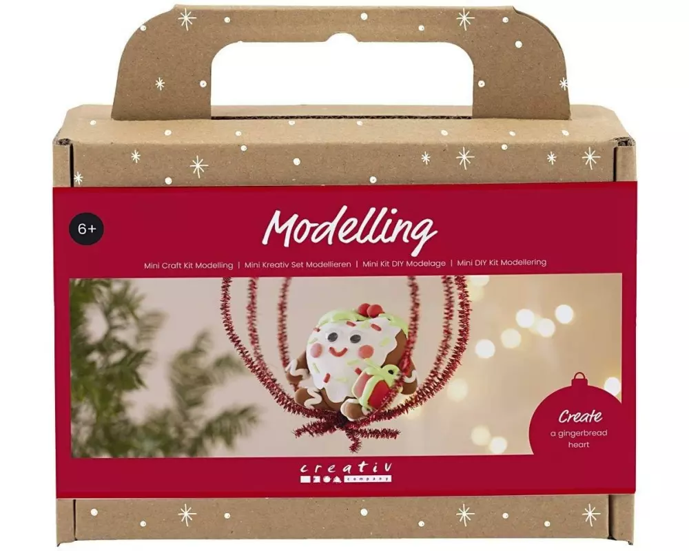 Creativ Company Bastelset Modellieren Herzförmige Weihnachtsfigur