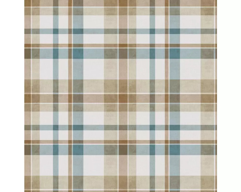 d-c-fix Tischdecke Manhattan Borneo Rund, Ø 150 cm, Beige/Blau