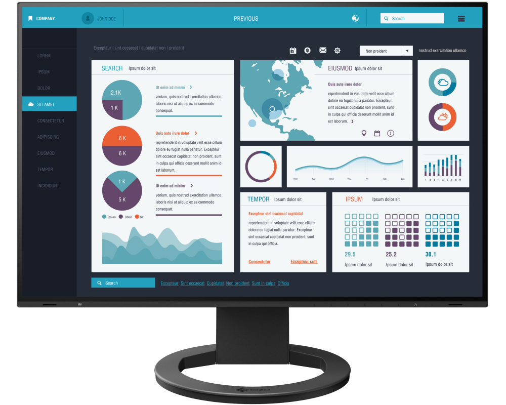 EIZO Monitor EV2495 Swiss Edition Schwarz