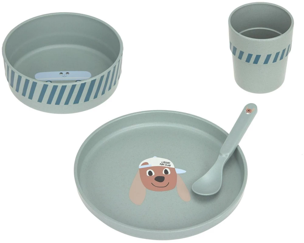 Lässig Kindergeschirrset Tiny Team Dog 4-teilig, Grün