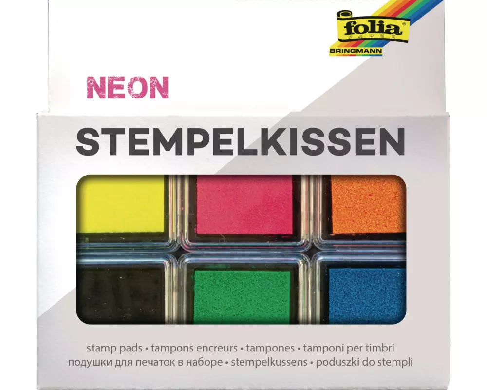 Folia Stempelkissen Neon Mehrfarbig