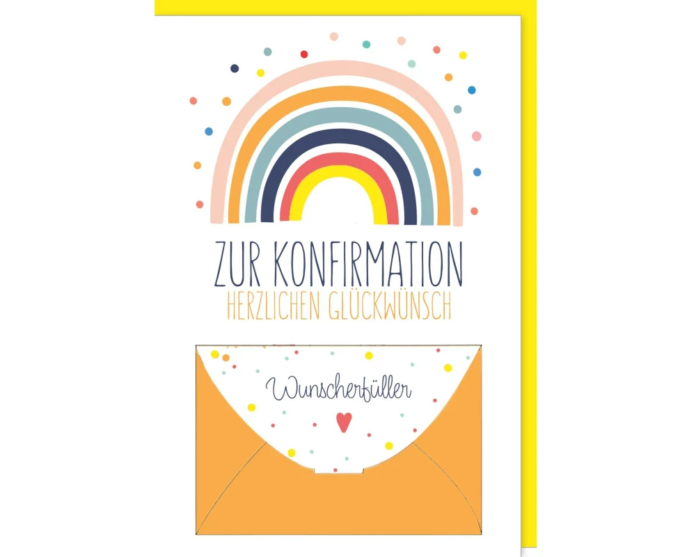 Braun + Company Glückwunschkarte Regenbogen 11.5 x 17 cm