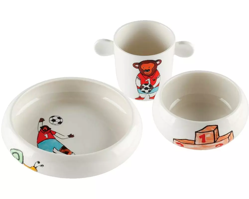 Lunasol Kindergeschirrset Ben 3-tlg, Weiss