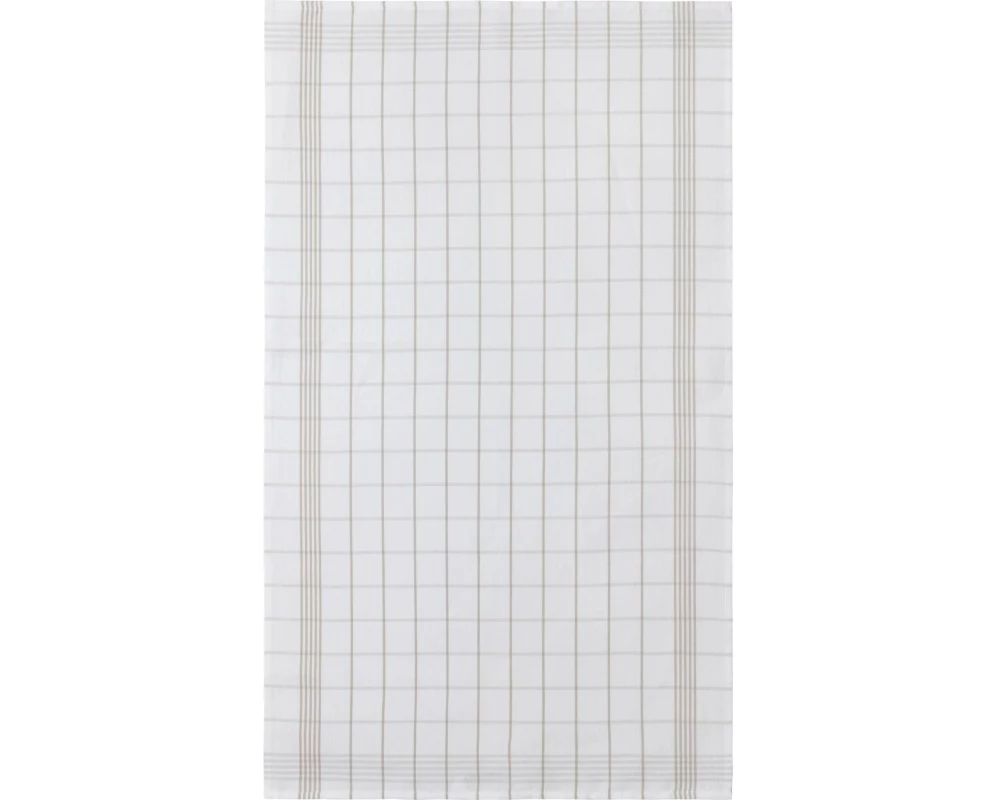 Home Fashion Geschirrtuch Küchentuch Halbleinen Sand Sand/Weiss