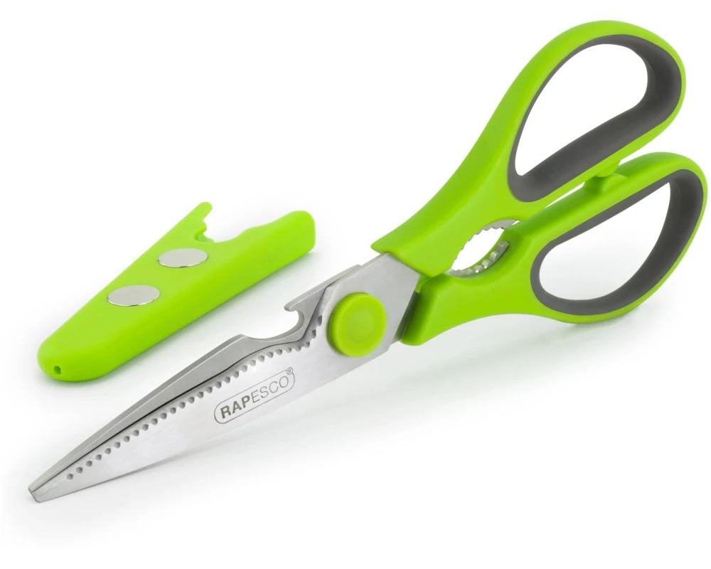Rapesco Mehrzweck Küchenschere 21 cm, Edelstahl, Universal