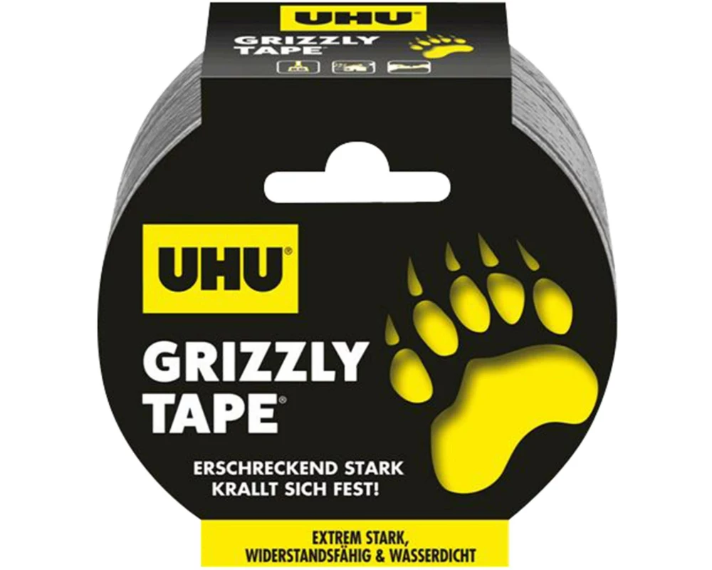 UHU Klebeband Grizzly Tape 25 m, Grau