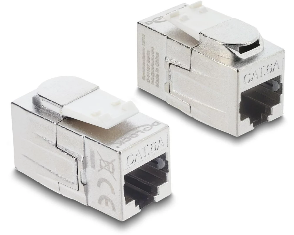 Delock Keystone-Modul Kupplung RJ45 Buchse zu RJ45 Buchse Cat.6A
