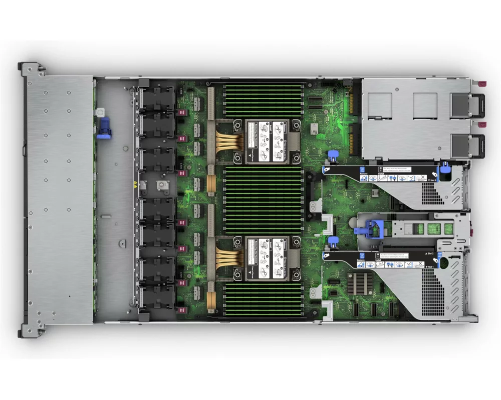 HPE ProLiant DL360 Gen11, 1x5515+, 3.2GHz, 8 Core, 2x32GB RDIMM 2R 5600 MT/s, 8xSFF, 2x480GB SATA RI SSD, 2xPS 1000W, MR408i-o/4GB