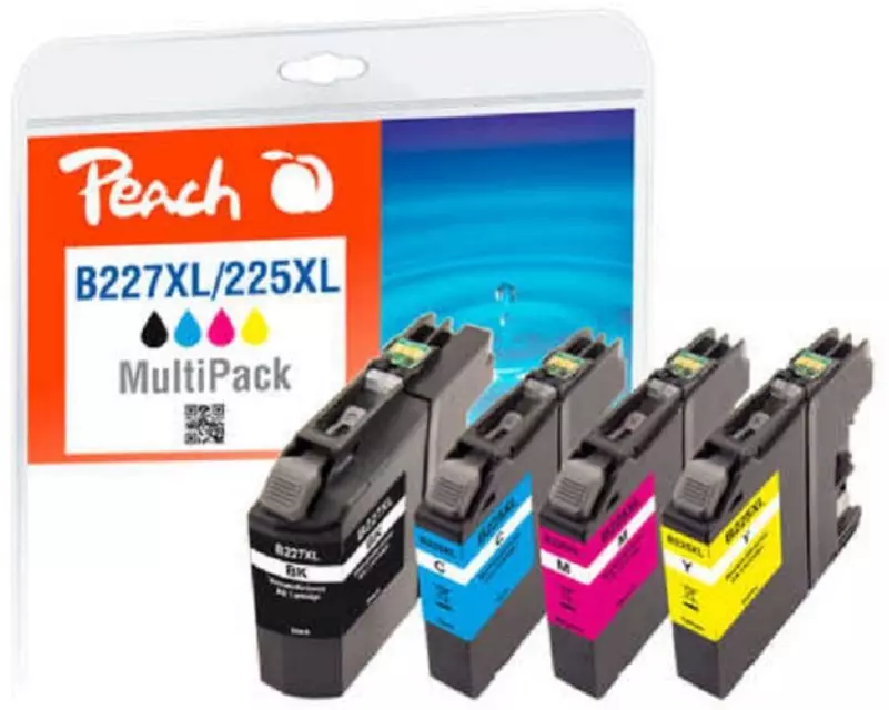 Peach Tinte Brother LC-225/7XL BK, C, M, Y