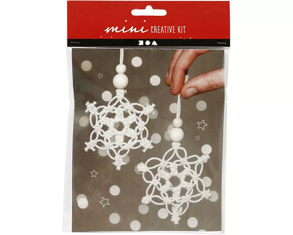 Creativ Company Mini Schneeflocke Makramee 2 Stück