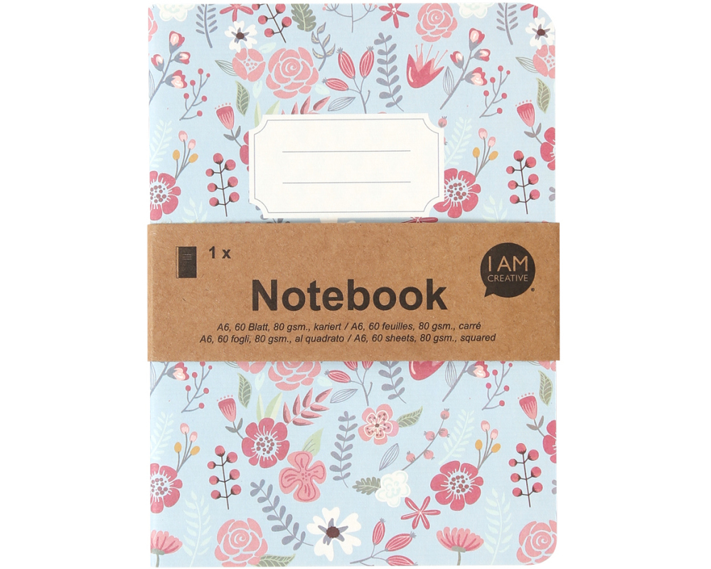 I AM CREATIVE Notizbuch A6 MAA4005.19 blau 60 Seiten