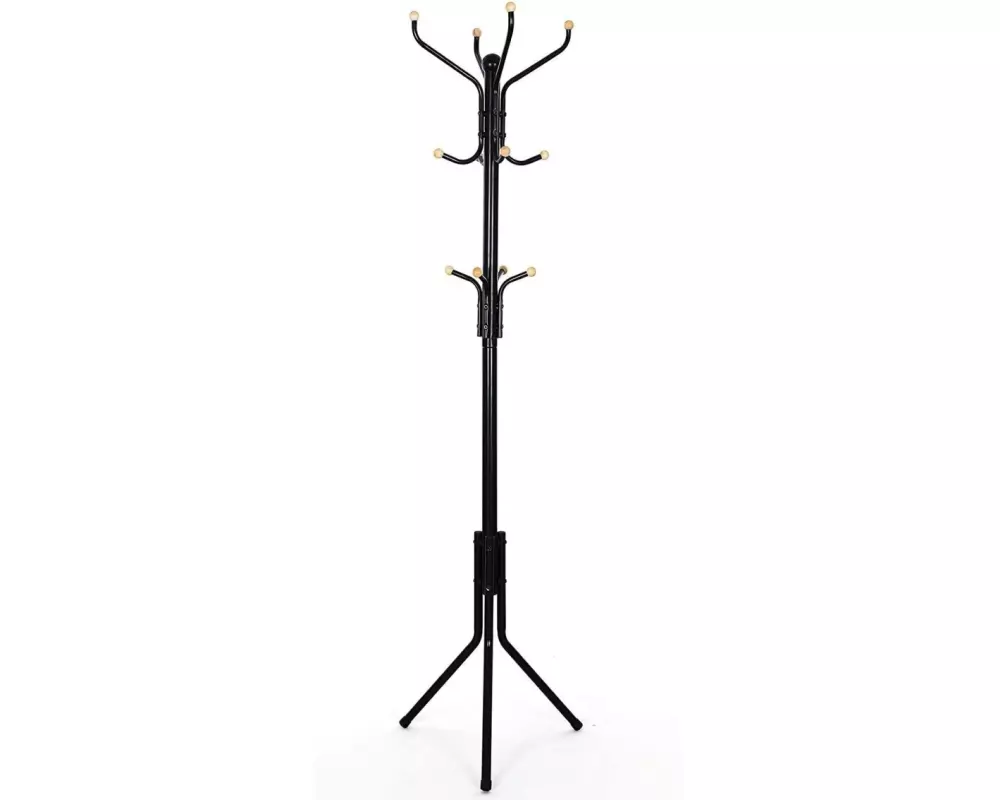 Songmics Garderobenständer 182 cm, Schwarz, Metall