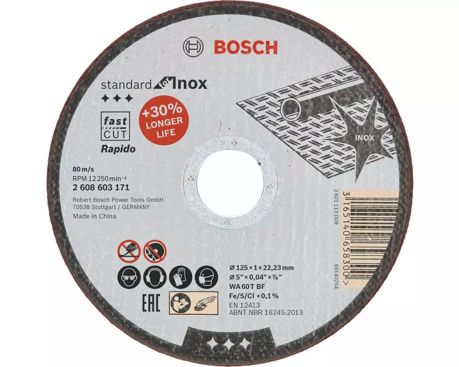 Bosch Professional Trennscheibe gerade Standard for Inox, 125 x 1 mm