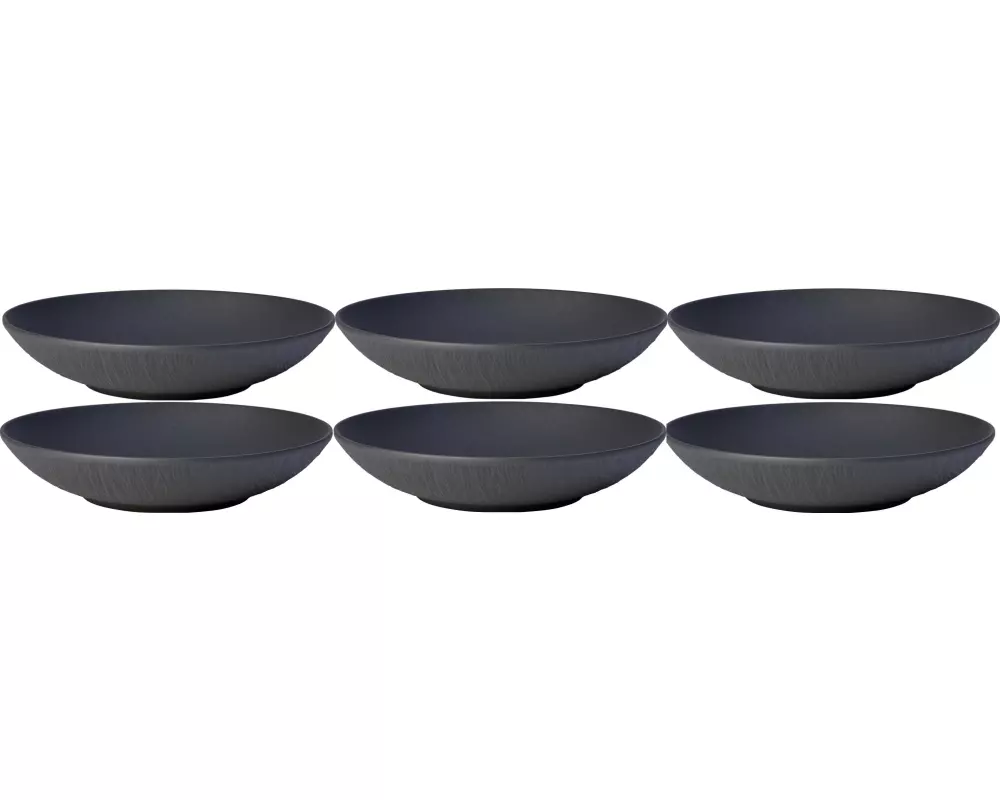 Villeroy & Boch Suppen- & Pastateller Manufacture 23.5 cm, 6 Stück, Schwarz