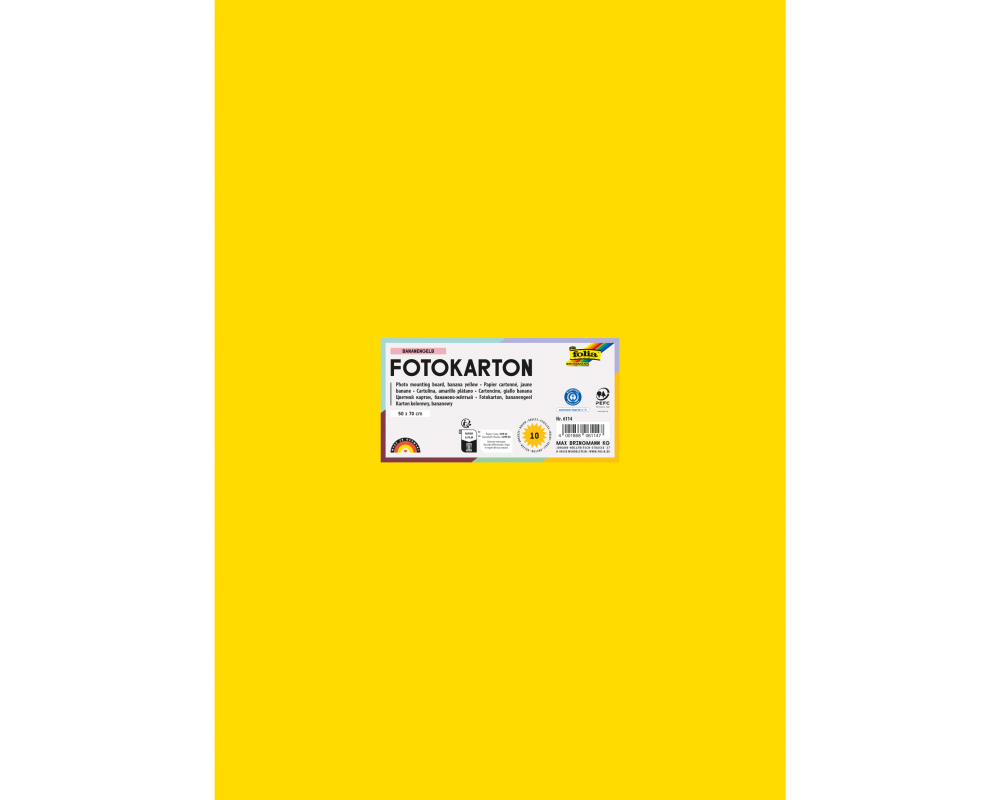 FOLIA Fotokarton 50x70cm 6114 300g, bananengelb