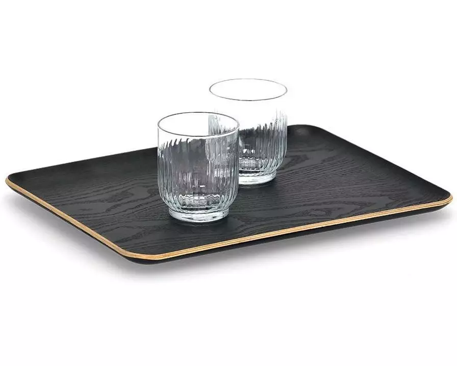 Zeller Present Serviertablett Holz/Wengefurnier Schwarz