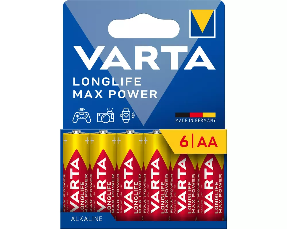 Varta Batterie Longlife Max Power AA , 6 Stück