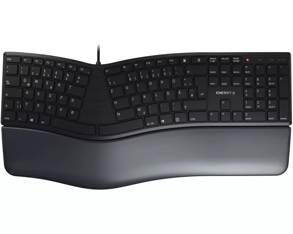 Cherry Tastatur KC 4500 ERGO DE-Layout Schwarz