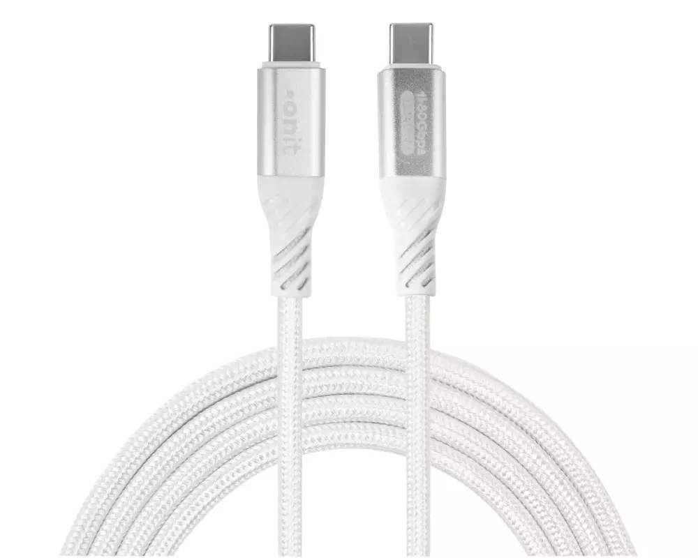 onit USB4-Kabel v2.0 Premium USB-C - USB-C 1 m, Weiss