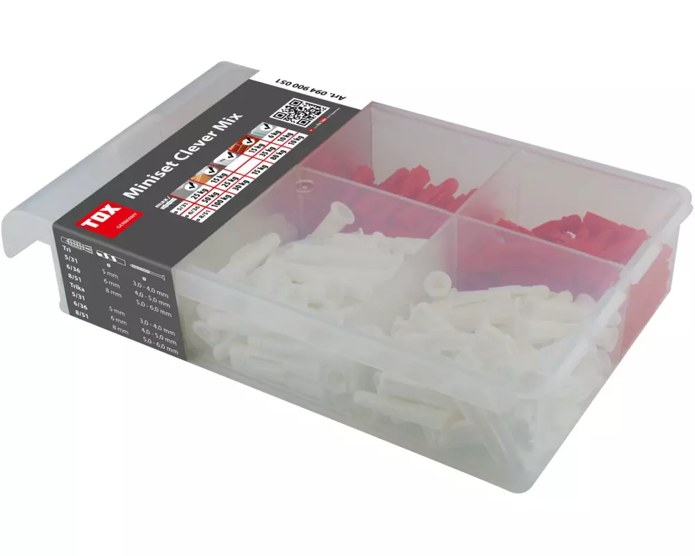 Tox-Dübel Miniset Clever Mix Tri & Trika 215 Stück
