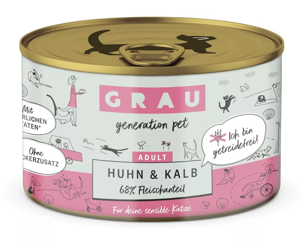Grau Nassfutter Huhn und Kalb 200 g