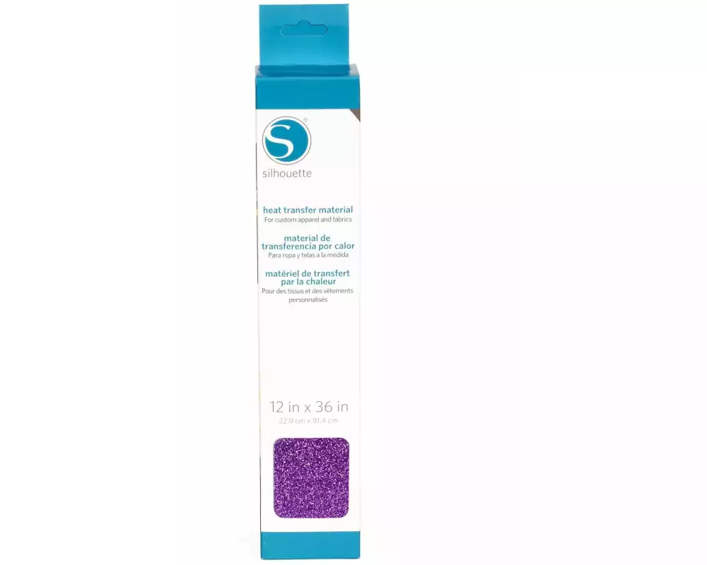 Silhouette Aufbügelfolie 30.5 cm x 90 cm Lavendel, glitzer