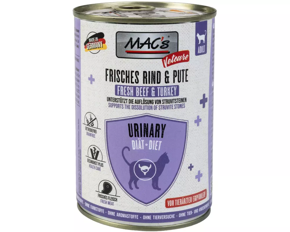 MAC's Vetcare Nassfutter Urinary Rind und Pute 400 g