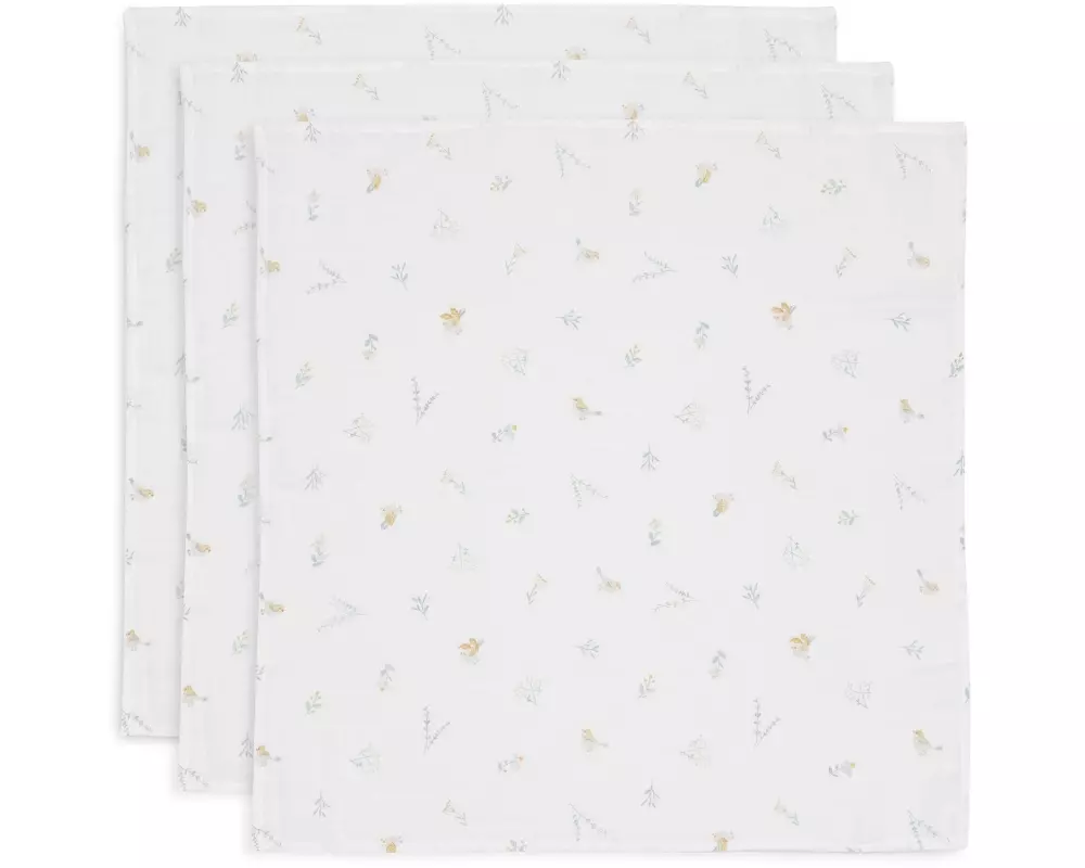 Jollein Mulltuch Nuscheli 3er Set Lovely Birds 70 cm x 70 cm