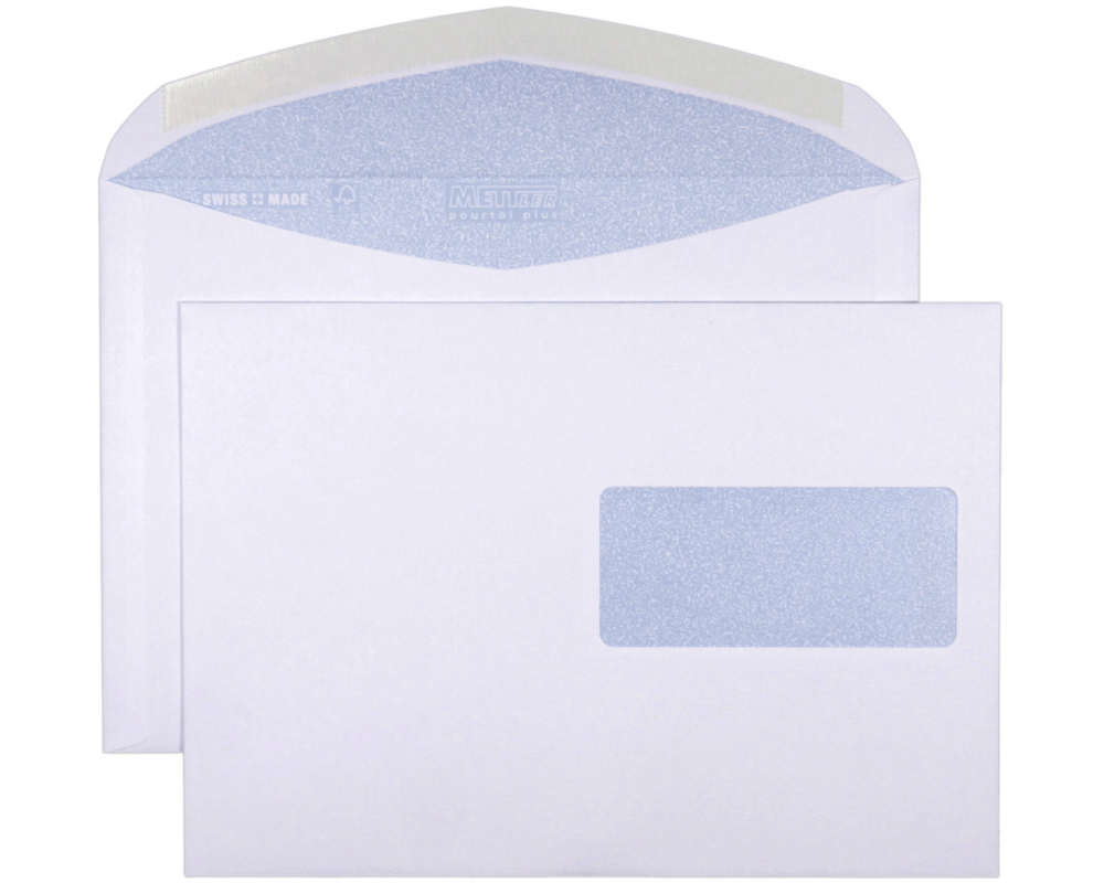 METTLER Couvert Fenster rechts C5 8074-SA 100g, ultraweiss 500 Stk.
