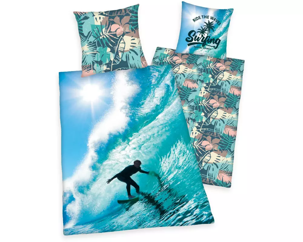 Herding Kinder Bettwäschegarnitur Surfer 160 x 210 cm
