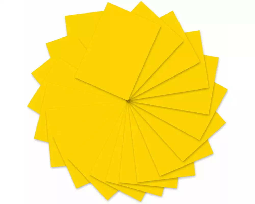 URSUS Tonzeichenpapier A4, 130 g/m², 100 Blatt, Sonnengelb