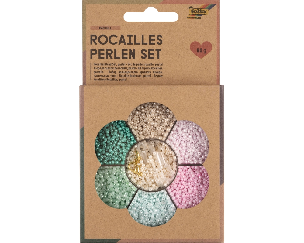 FOLIA Rocailles-Perlen-Set 12908 Pastell