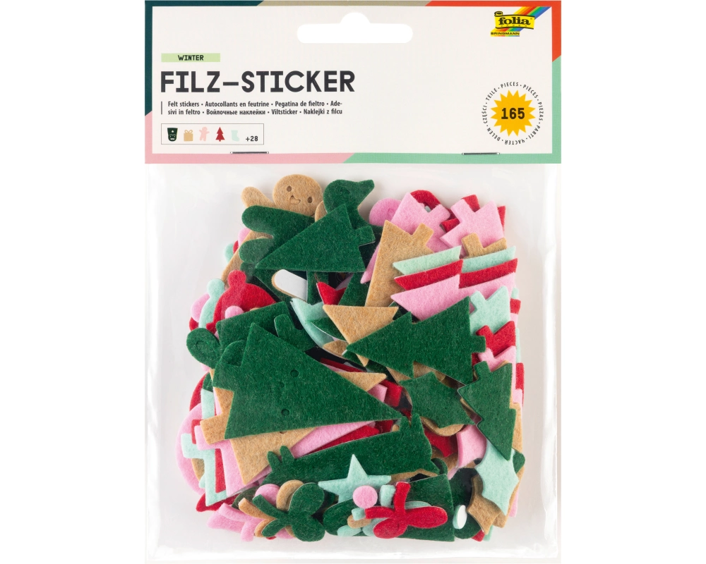 FOLIA Filz-Sticker 5270 Weihnachten 165 Teile