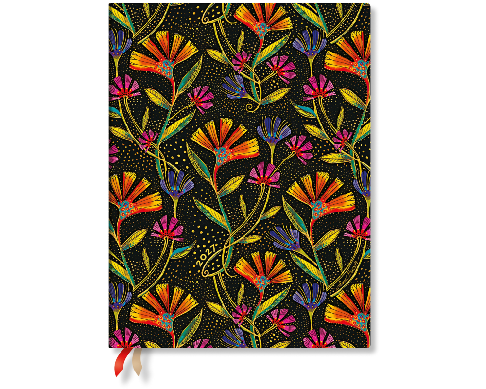 PAPERBLANKS Agenda Wildblumen 2027 FD1872-9 1W/2S VER Ultra SC DE 18x23cm