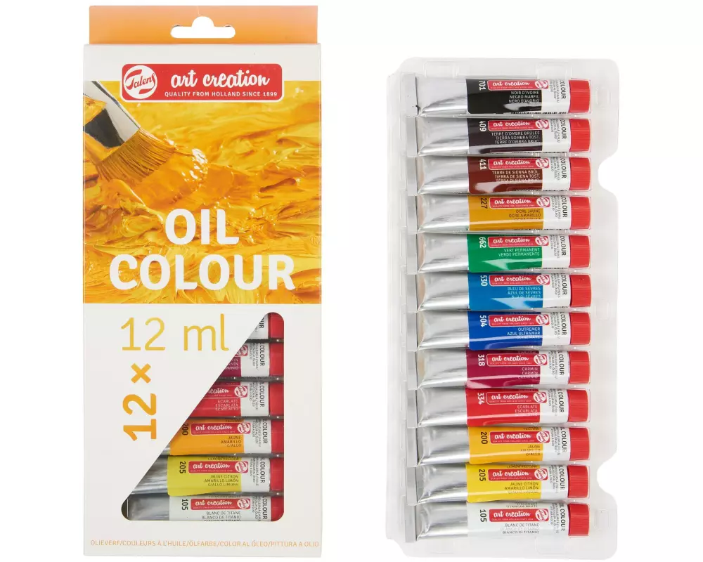 Talens Ölfarbe 12er Set, Mehrfarbig