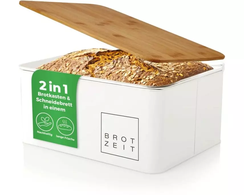 Lumaland Brotkasten Cuisine 30 x 23 x 14 cm, Weiss