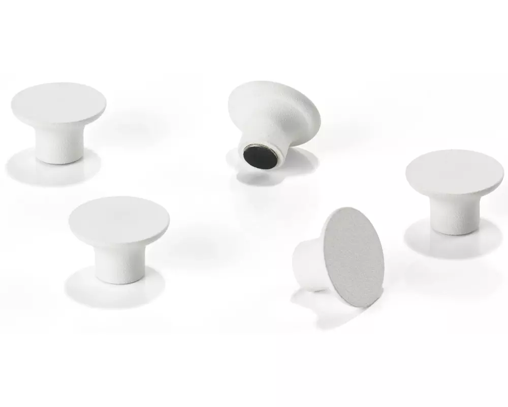 Zone Denmark Haftmagnet aus Aluminium, 5 Stück, White