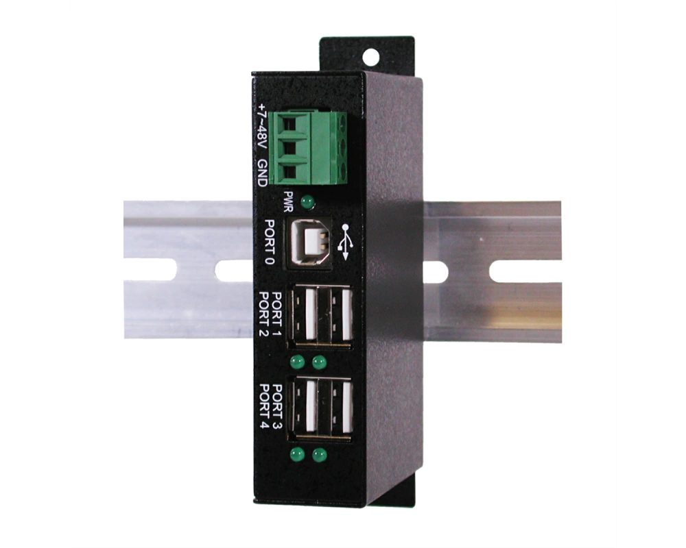 EXSYS EX-1163HMS-WT 4 port USB 2.0 HUB Surge Protection & erw. Temperaturbereich