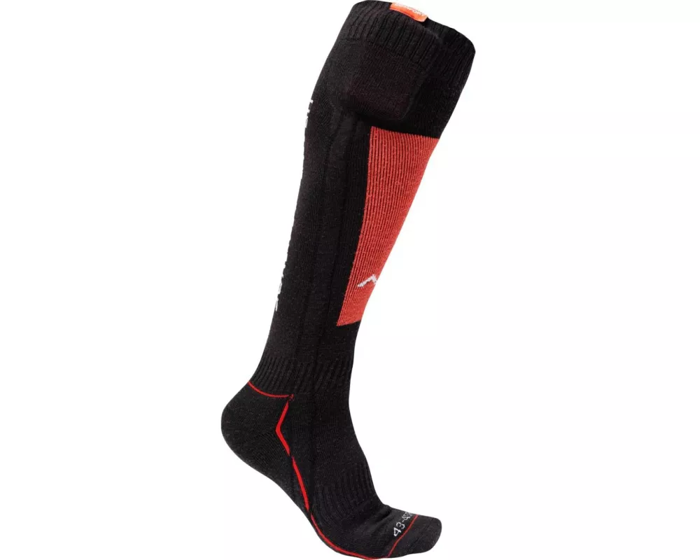 Heat Experience Beheizbare technische Socken mit Batterien - Rot/Schwarz M
