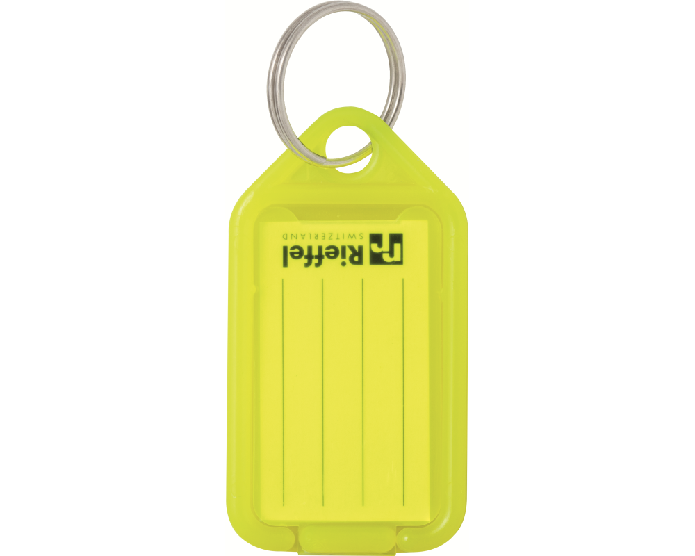 RIEFFEL SWITZERLAND Schlüsseletiketten 38x22mm KT 1000 NEON GELB neon gelb 100 Stück
