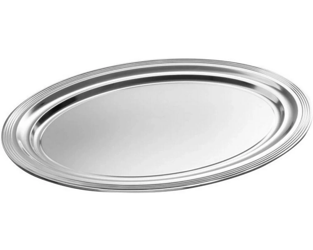 APS Servierplatte Classic 46 x 34 x 1.5 cm, Silber