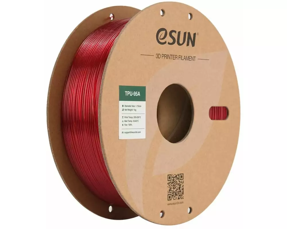 eSun Filament TPU-95A Rot 1.75 mm 1 kg