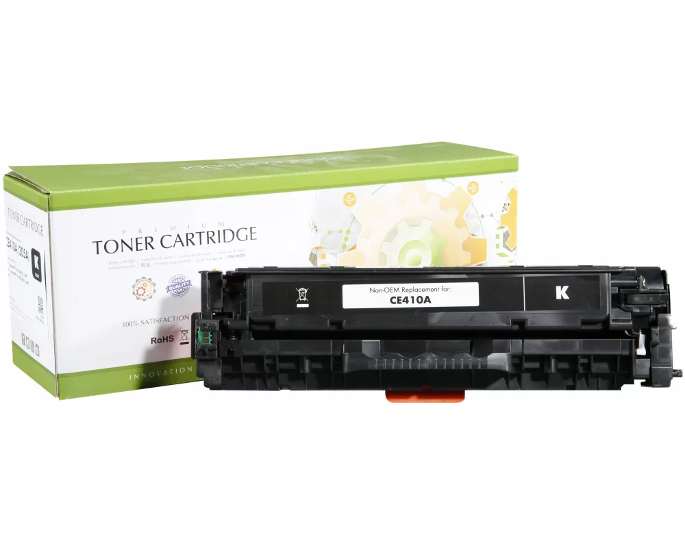 STATIC Toner cartridge compatible with HP CE410A black remanufactured 2.200 pages