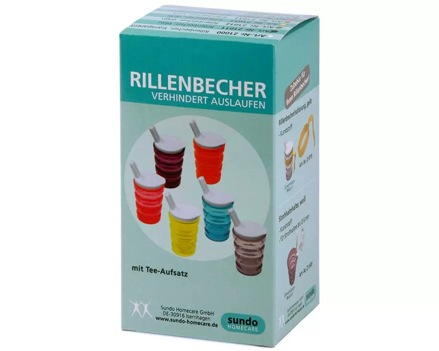 Sundo Rillenbecher auslaufsicher violett 200 ml